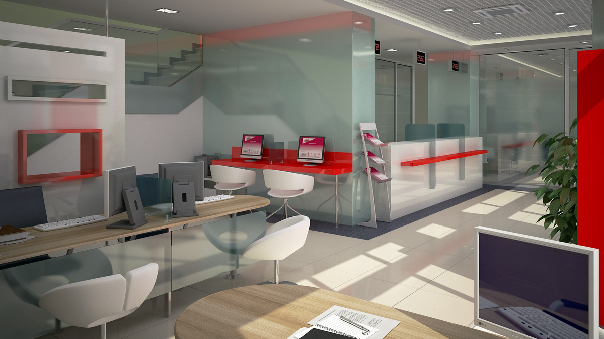 BKT Bank Mortgage Branch Interior Design Tiran, Albania